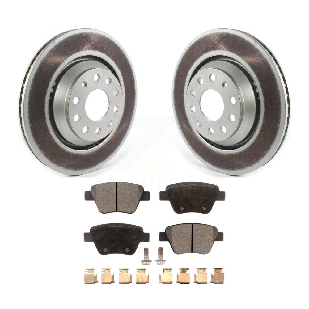 Rear Coated Disc Brake Rotors And Ceramic Pads Kit For Volkswagen GTI