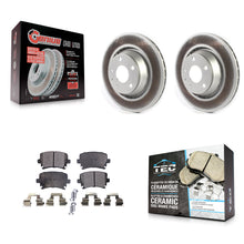 Load image into Gallery viewer, Rear Coated Disc Brake Rotors And Ceramic Pads Kit For Audi TT Quattro RS