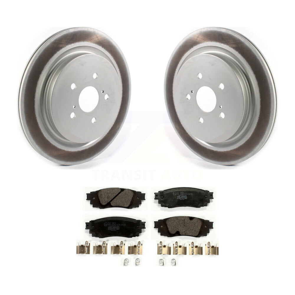 Rear Coat Disc Brake Rotor Ceramic Pad Kit For Lexus RX350 RX450h RX350L RX450hL