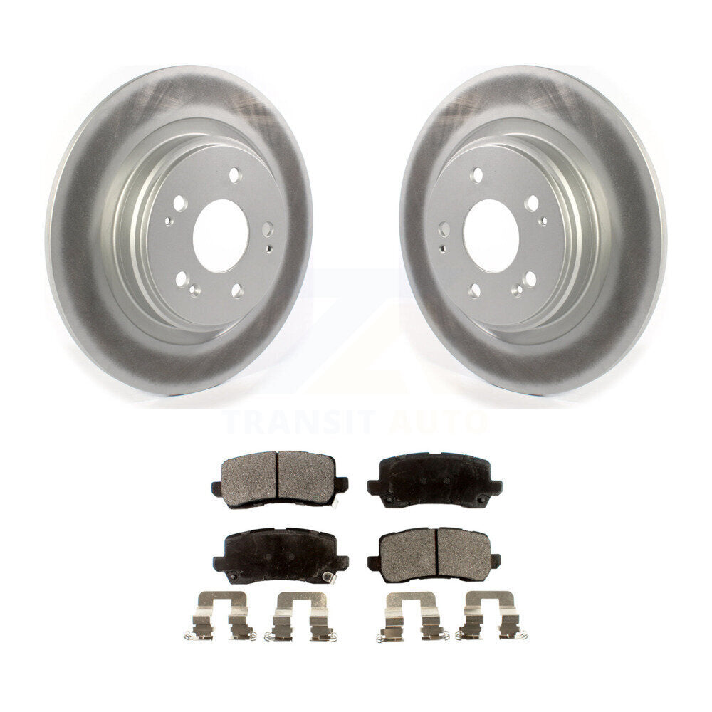 Rear Coated Disc Brake Rotors And Ceramic Pads Kit For 2017-2020 Acura MDX