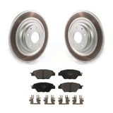 Rear Coated Disc Brake Rotors And Ceramic Pads Kit For 2016-2022 Mazda CX-9