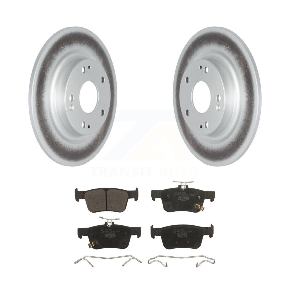 Rear Coated Disc Brake Rotors And Ceramic Pads Kit For Honda Civic