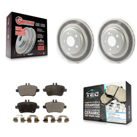 Rear Coated Brake Rotor Ceramic Pad Kit For Mercedes-Benz GLA250 CLA250 INFINITI