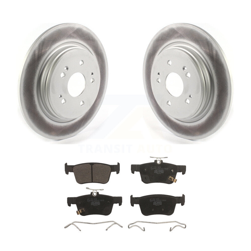 Rear Coated Disc Brake Rotors And Ceramic Pads Kit For 2019-2022 Acura RDX