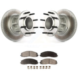 Front Coat Disc Brake Rotors Ceramic Pad Kit For Ford F-350 Super Duty F-250 RWD