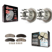 Charger l'image dans la galerie, Front Coat Disc Brake Rotors Ceramic Pad Kit For Ford F-350 Super Duty F-250 RWD