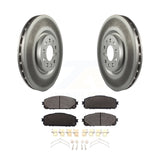 Front Coated Disc Brake Rotors And Ceramic Pads Kit For Jeep Cherokee