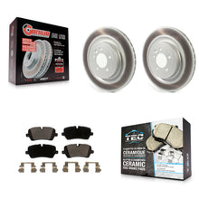 Charger l'image dans la galerie, Rear Coated Disc Brake Rotors And Ceramic Pads Kit For Land Rover Range Sport