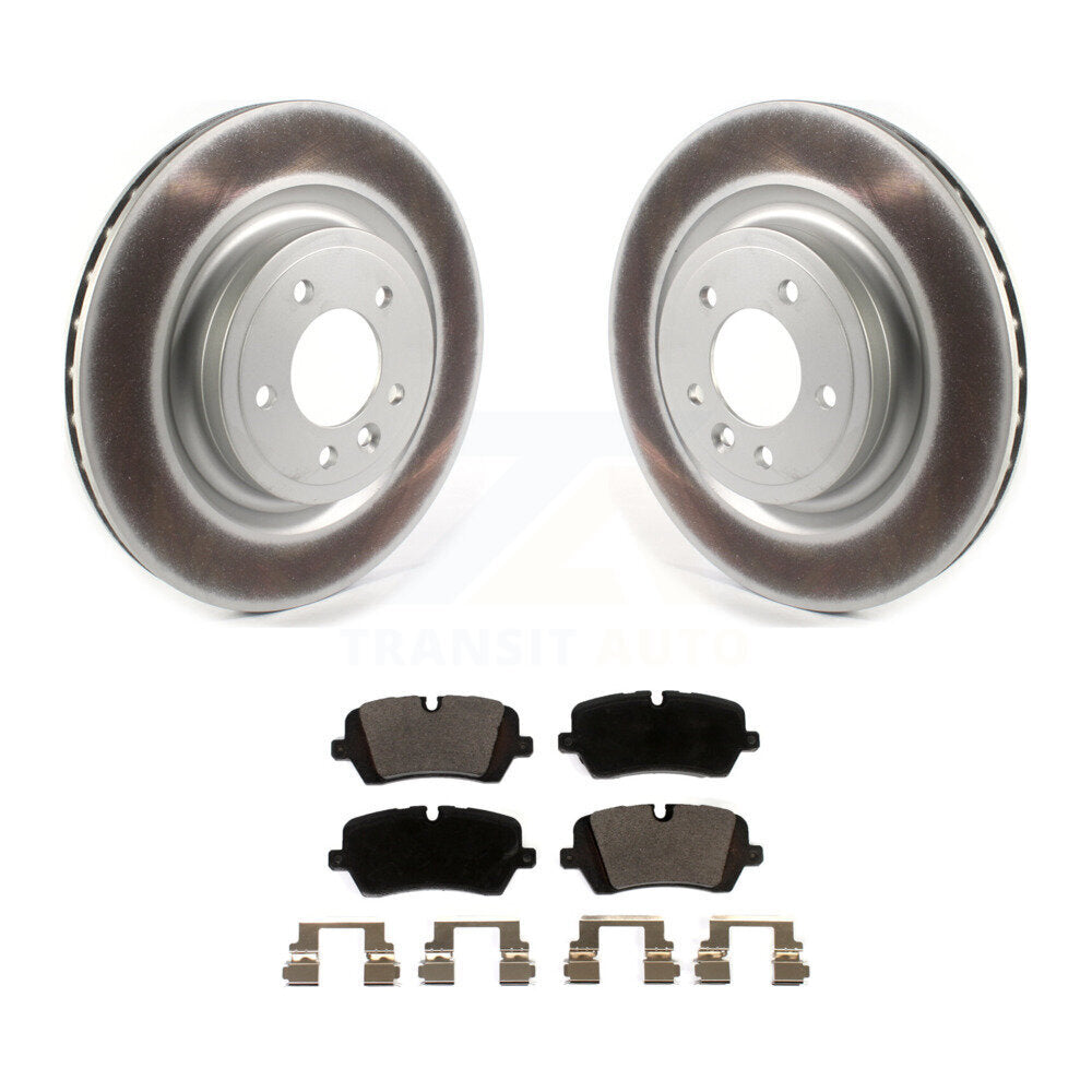 Rear Coat Disc Brake Rotors Ceramic Pad Kit For Land Rover Range Sport Discovery