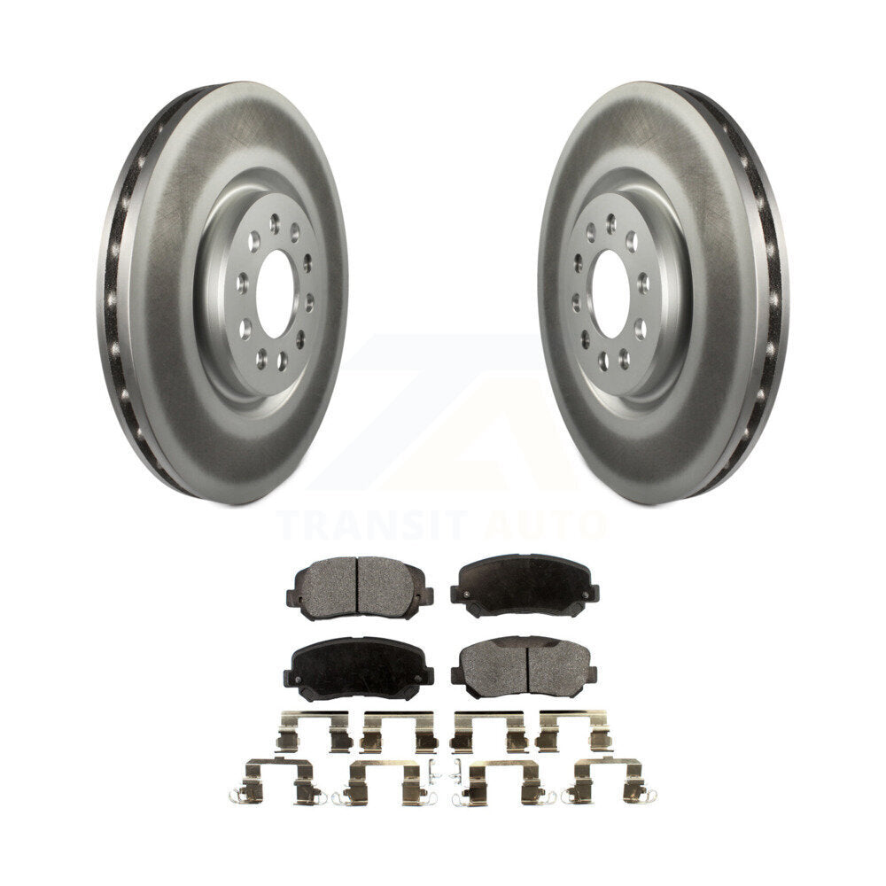 Front Coated Disc Brake Rotors And Ceramic Pads Kit For Jeep Cherokee