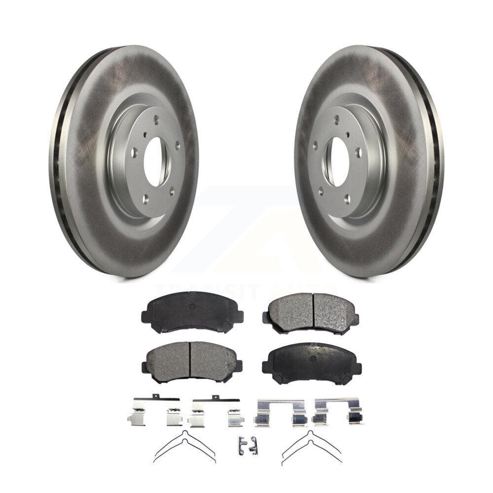 Front Coated Disc Brake Rotors And Ceramic Pads Kit For Nissan Maxima