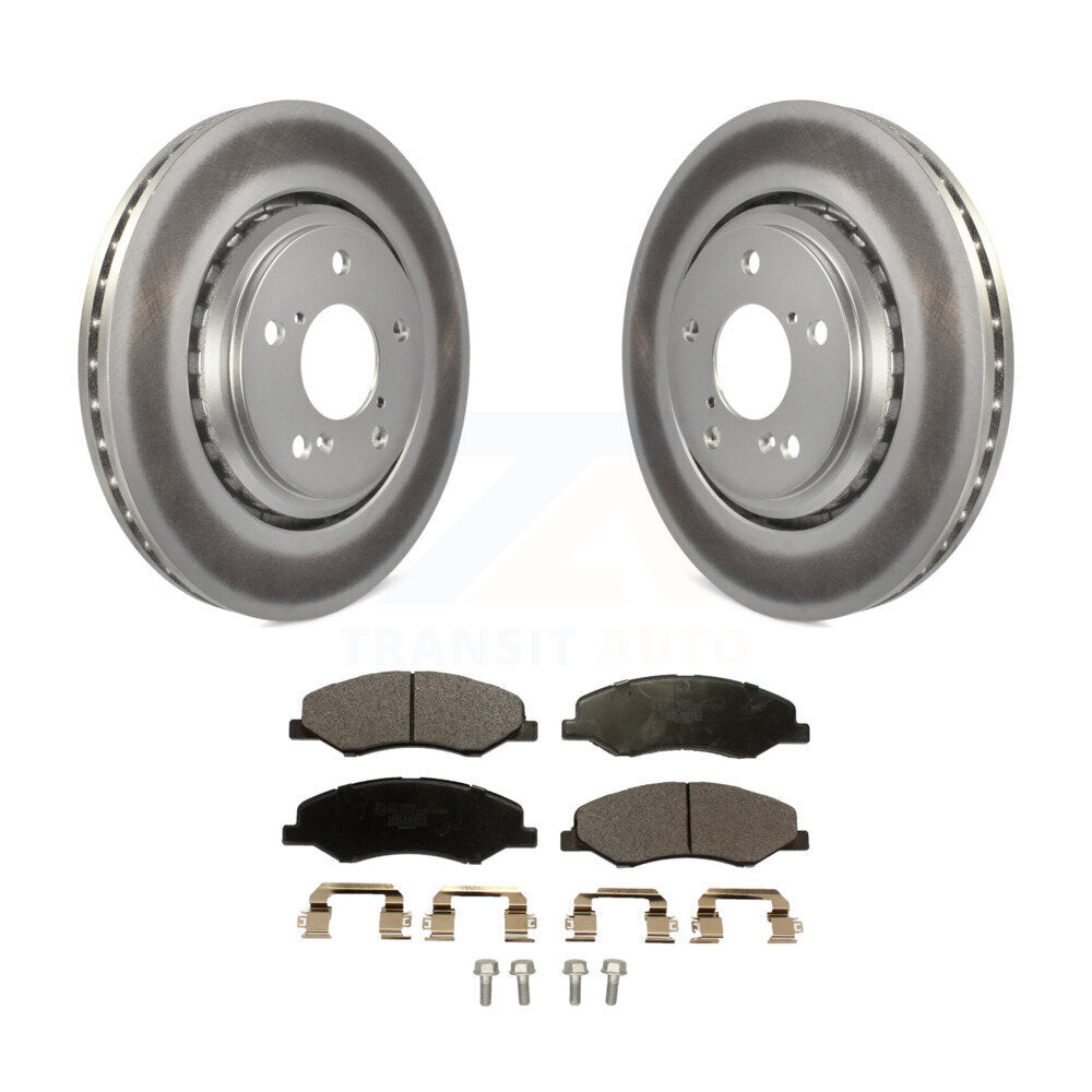 Front Coated Disc Brake Rotors And Ceramic Pads Kit For 2018-2023 Honda Odyssey