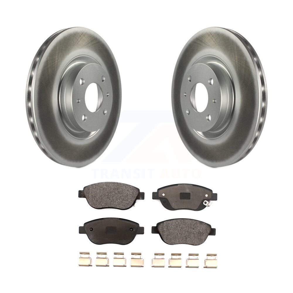 Front Coat Brake Rotor Ceramic Pad Kit For Fiat 500 Turbocharged with GAS engine