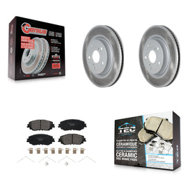 Front Coat Brake Rotors Ceramic Pad Kit For Toyota Camry RAV4 Lexus ES350 Avalon