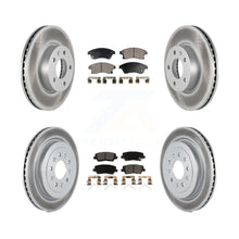 Load image into Gallery viewer, Front Rear Coated Disc Brake Rotors &amp; Ceramic Pad Kit For 2018 Cadillac ATS Base