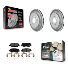 Load image into Gallery viewer, Rear Coated Disc Brake Rotors And Ceramic Pads Kit For Cadillac ATS