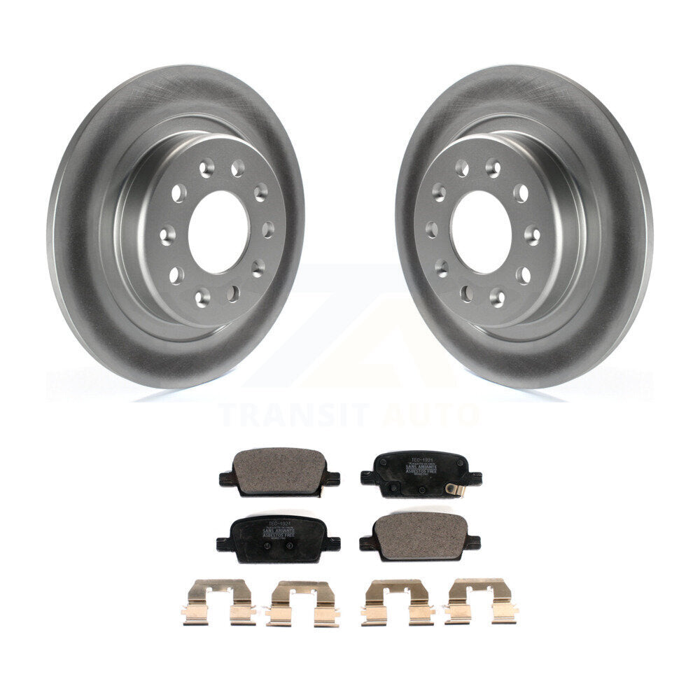 Rear Coated Disc Brake Rotors And Ceramic Pads Kit For Chevrolet Malibu