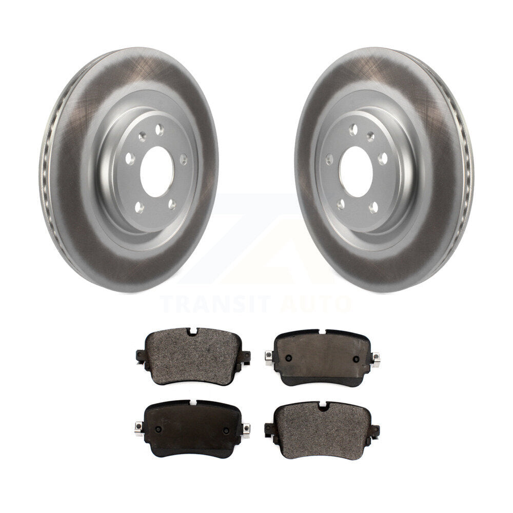 Rear Coated Disc Brake Rotors And Ceramic Pads Kit For Audi Q7