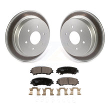 Charger l&#39;image dans la galerie, Rear Coated Disc Brake Rotors And Ceramic Pads Kit For 2017-2022 Nissan TITAN