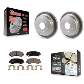 [Rear] 2017-2023 Nissan TITAN Premium Coated Rotors & Ceramic Pads Brake Kit For Max Braking