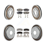 Front Rear Coated Disc Brake Rotors And Ceramic Pads Kit For Pontiac Montana