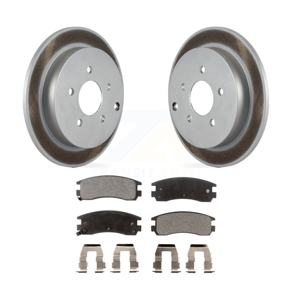 Rear Coated Brake Rotor & Ceramic Pad Kit For Buick Rendezvous Chevrolet Venture