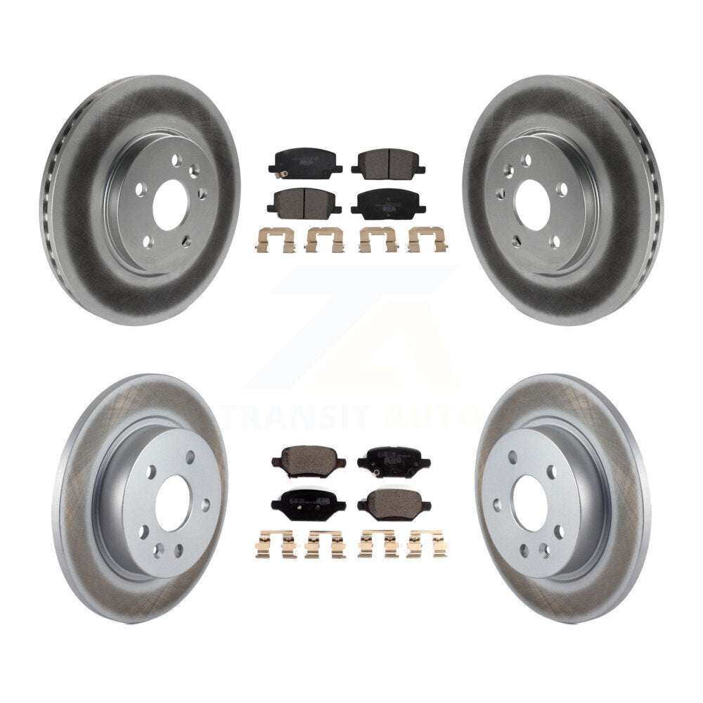 Front Rear Coat Disc Brake Rotor Ceramic Pad Kit For Chevrolet Trax Buick Encore