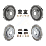 Front Rear Coat Disc Brake Rotor Ceramic Pad Kit For Chevrolet Trax Buick Encore