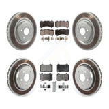 Front Rear Coated Disc Brake Rotor Ceramic Pad Kit For Jeep Grand Cherokee Dodge