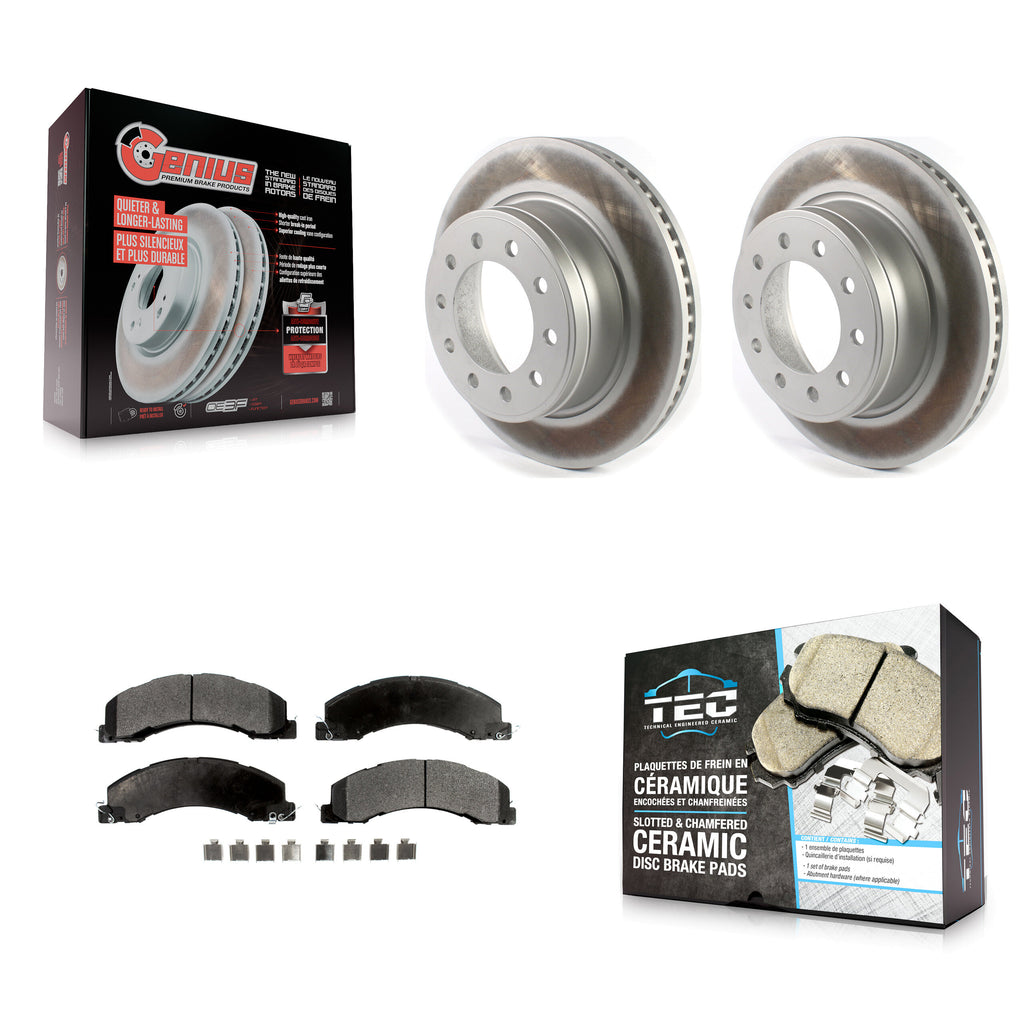 Front Coat Brake Rotor Ceramic Pad Kit For Ram 5500 Dodge Sterling Truck 4500 45