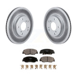 Front Coated Disc Brake Rotors And Ceramic Pads Kit For Honda Insight Civic