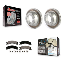 Load image into Gallery viewer, Rear Coated Disc Brake Rotors And Ceramic Pads Kit For Ford E-450 Super Duty