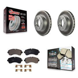 Front Coat Brake Rotor Ceramic Pad Kit For Sprinter 3500 Mercedes-Benz 2500 1500