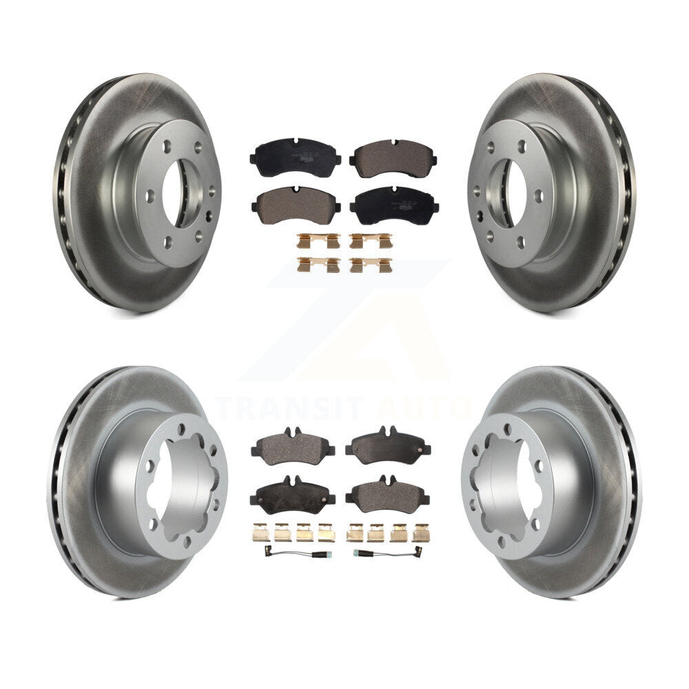 Front Rear Coat Disc Brake Rotor Ceramic Pad Kit For Mercedes-Benz Sprinter 3500