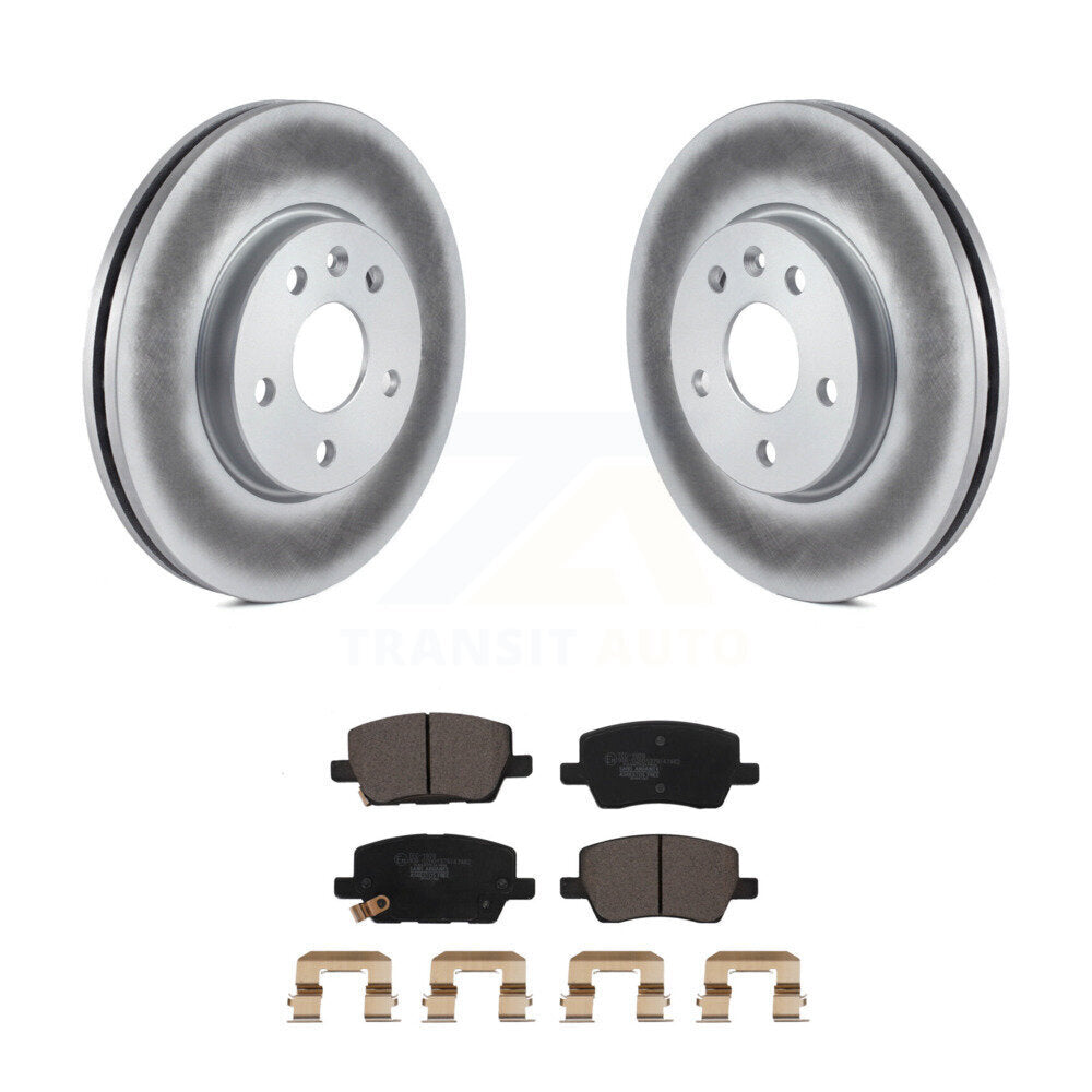 Front Coated Disc Brake Rotors And Ceramic Pad Kit For 2018-2020 Chevrolet Sonic