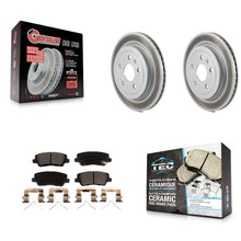 Load image into Gallery viewer, Rear Coated Disc Brake Rotors And Ceramic Pads Kit For Cadillac CTS