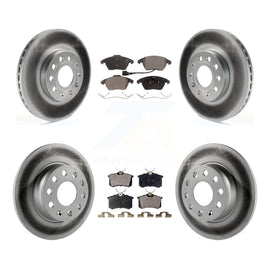 Front Rear Coated Disc Brake Rotors And Ceramic Pads Kit For Volkswagen Beetle