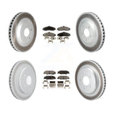 [Front+Rear] 97-04 Chevrolet Corvette Premium Coated Rotors & Ceramic Pads Brake Kit For Max Braking