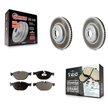 Charger l'image dans la galerie, Front Coated Disc Brake Rotors Ceramic Pad Kit For BMW 750Li xDrive 750i 550i GT