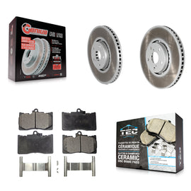 Front Coat Brake Rotors Ceramic Pad Kit For Lexus IS350 IS200t GS350 IS300 GS430