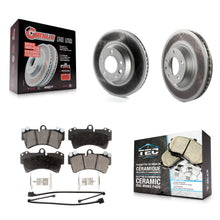 Load image into Gallery viewer, Front Coated Brake Rotors Ceramic Pad Kit For Audi Q7 Porsche Cayenne Volkswagen