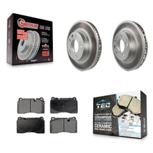 Load image into Gallery viewer, Front Coated Disc Brake Rotors And Ceramic Pads Kit For Volkswagen Touareg