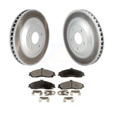 Front Coat Disc Brake Rotors Ceramic Pad Kit For Chevrolet Corvette Cadillac XLR