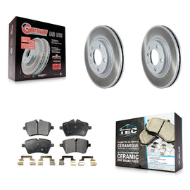 Front Coated Disc Brake Rotor Ceramic Pad Kit For Mini Cooper Countryman Paceman