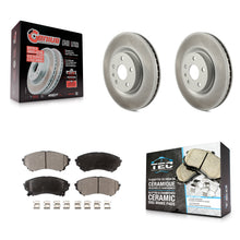Charger l'image dans la galerie, Front Coated Disc Brake Rotors And Ceramic Pads Kit For Cadillac CTS