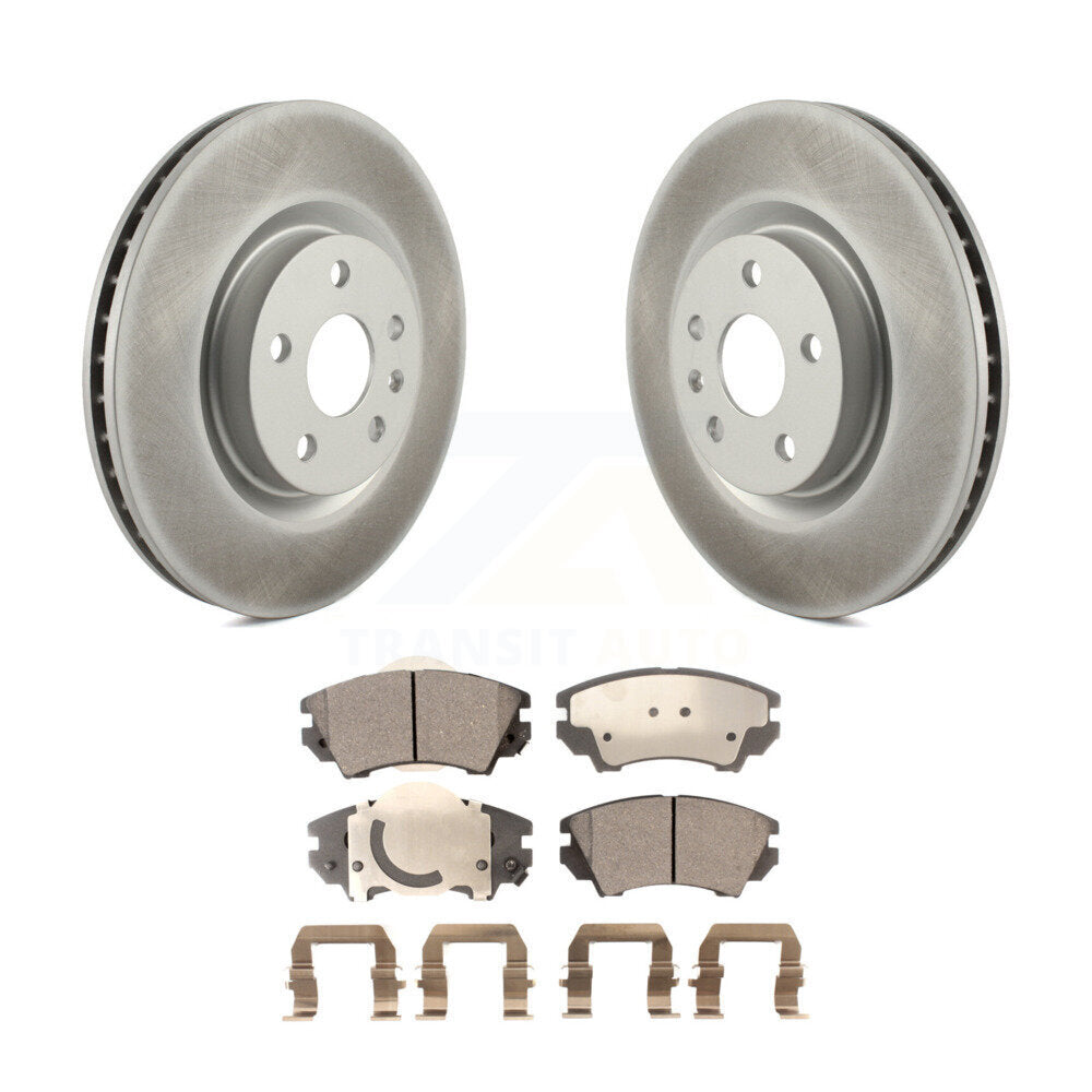 Front Coated Disc Brake Rotors & Ceramic Pad Kit For 2011-2017 Chevrolet Caprice