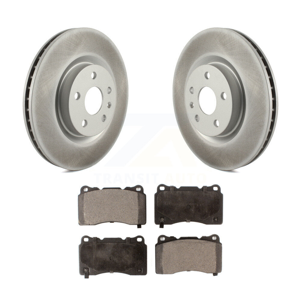 Front Coated Disc Brake Rotors And Ceramic Pads Kit For Cadillac XTS Buick Regal