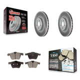 Front Coated Disc Brake Rotor And Ceramic Pad Kit For Volvo S60 XC70 S80 V60 V70