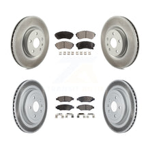 Load image into Gallery viewer, Front Rear Coated Disc Brake Rotors And Ceramic Pads Kit For Cadillac CTS