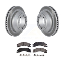 Load image into Gallery viewer, Rear Coated Disc Brake Rotor Ceramic Pad Kit For Ford E-350 Super Duty Econoline